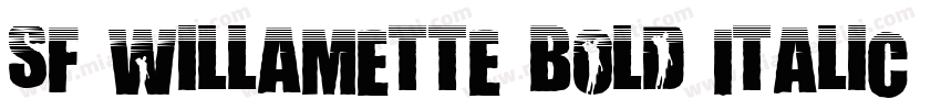 SF Willamette Bold Italic字体转换
